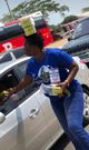 NPP supporter selling fruit juice