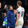 Jose Mourinho celebrates with Harry Kane after Tottenham Hotspur came from two down to beat Olympiakos 4-2 in the Champions League on the new coach's home debut