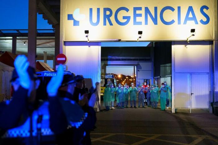 Many medical staff in Spain are close to breaking point because large numbers of them have fallen sick