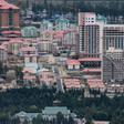 This photo of North Korea's Samjiyon, taken in September, shows part of the massive construction project opened on Tuesday