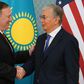 US Secretary of State Mike Pompeo meets Kazakh President Kassym-Jomart Tokayev in Nur-Sultan during Pompeo's European and Central Asian trip, from which he barred a reporter for US National Public Radio