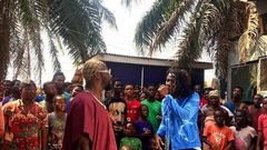 Beniton and Stonebwoy on set for 'Struggles'