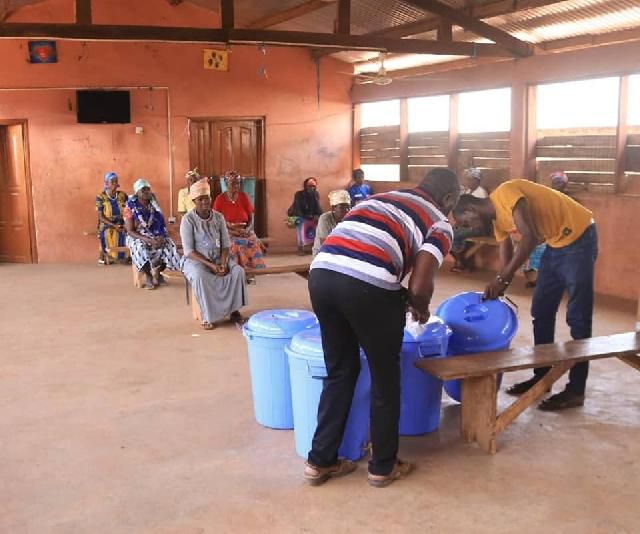 Lordina Mahama donates items to Gambaga Witch Camp