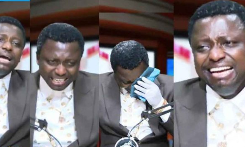 “How are we going to eat?” – Opambour cries on TV as lockdown blocks church’s income (video)