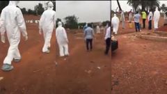 How the man who reportedly died of coronavirus in Ghana was buried in Kumasi (video)
