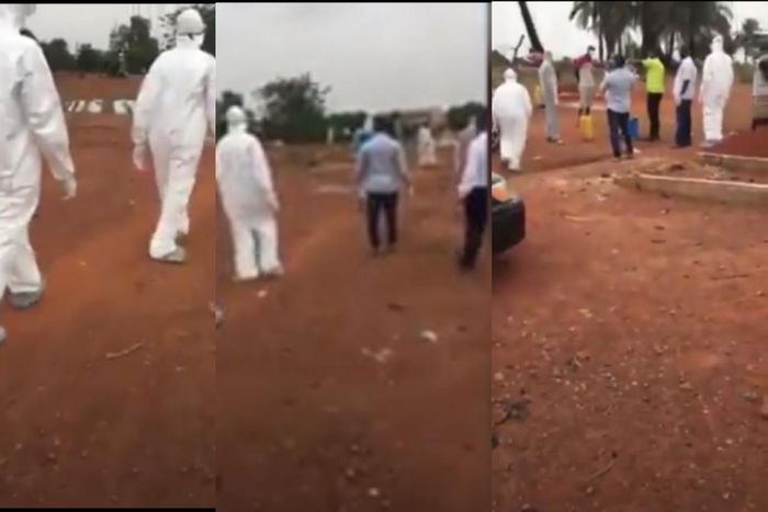 How the man who reportedly died of coronavirus in Ghana was buried in Kumasi (video)
