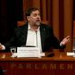 Freed for a few hours: jailed Catalan separatist Oriol Junqueras addressed the regional parliament for the first time since October 2017