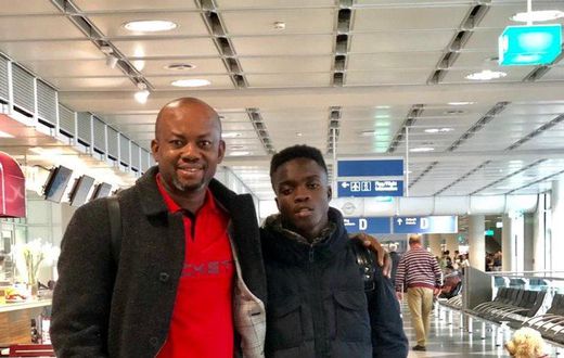 Anim Cudjoe and his manager Anm Addo