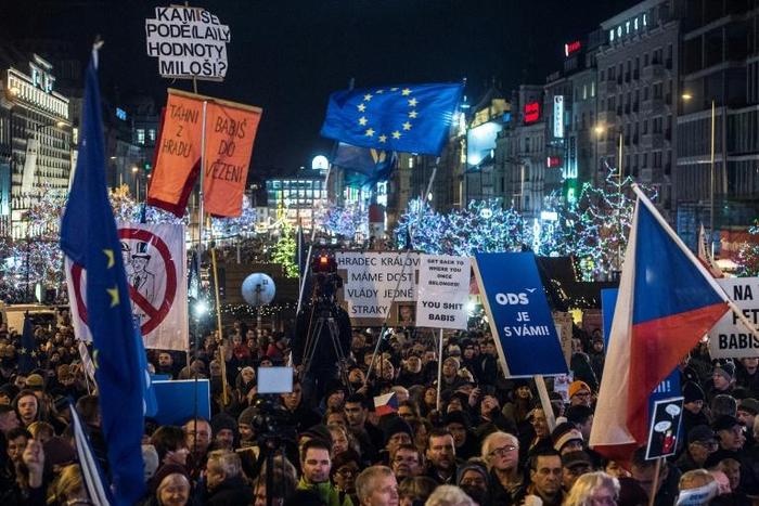 Tuesday's protest came after even bigger anti-Babis rallies in June and November, the largest such events since the end of communism in 1989