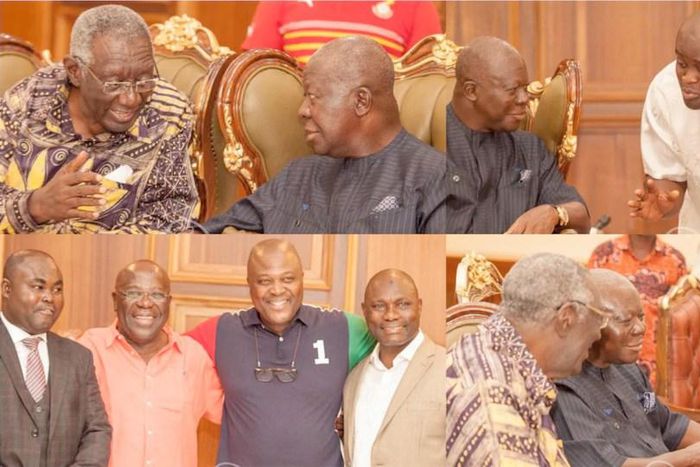 Otumfuo hangs out with Kufuor, Ibrahim Mahama and Sam Jonah