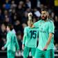 Late strike: Real Madrid's Karim Benzema celebrates after scoring