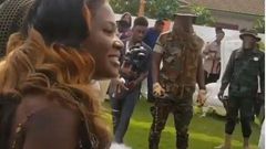 Military men at Fella and Medikal wedding