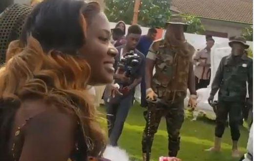 Military men at Fella and Medikal wedding