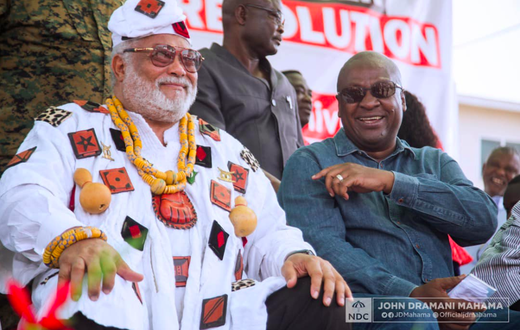 Rawlings and Mahama all smiles