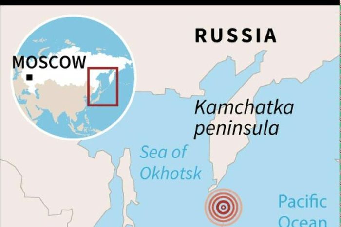Map showing Russia's Kuril Islands, hit by a 7.5-magnitude quake on Wednesday.