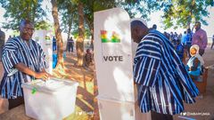 Vice President Bawumia votes in District Assembly, Unit C'ttee Polls