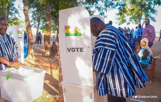 Vice President Bawumia votes in District Assembly, Unit C'ttee Polls