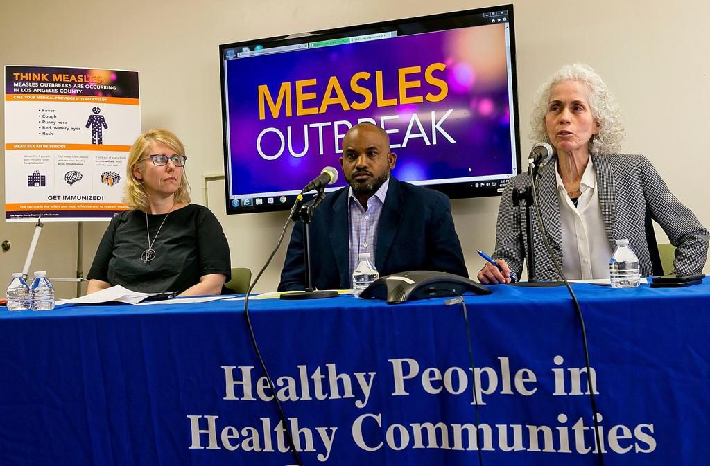 The classic cycle of measles is outbreak, news stories, people ranting about anti-vaxxers, and then health departments, like this one in LA, getting things under control. Until it happens again.