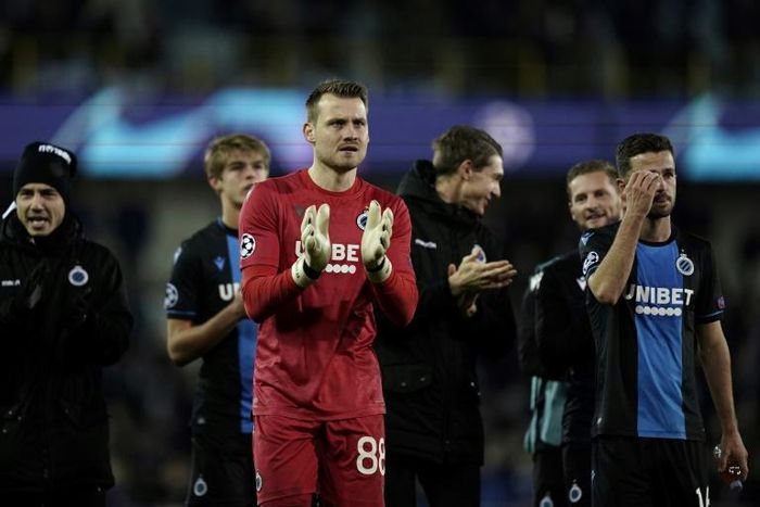 Club Brugge's Belgian goalkeeper Simon Mignolet after a recent defeat to Real Madrid