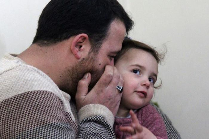 Abdullah al-Mohammed turned the sound of shells raining down on northwest Syria into a game for his three-year-old daughter