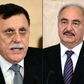 Libya's conflict pits UN-recognised premier  Fayez al-Sarraj against military commander Khalifa Haftar