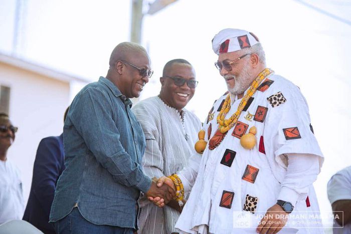John Mahama and Jerry John Rawlings