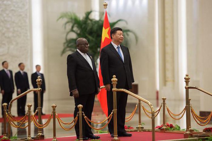 Ghana's President Nana Addo Dankwa Akufo-Addo and Chinese President Xi Jinping