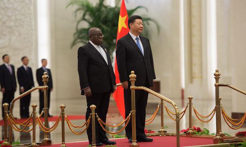 Ghana's President Nana Addo Dankwa Akufo-Addo and Chinese President Xi Jinping