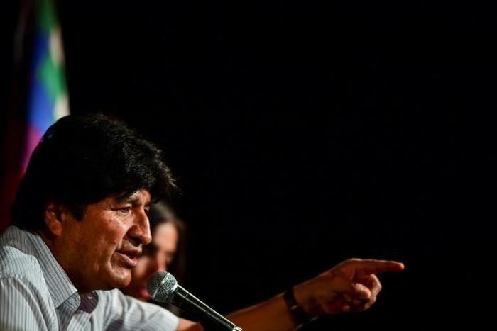 Bolivia's ex-President Evo Morales gestures during a press conference in Buenos Aires, on December 17, 2019