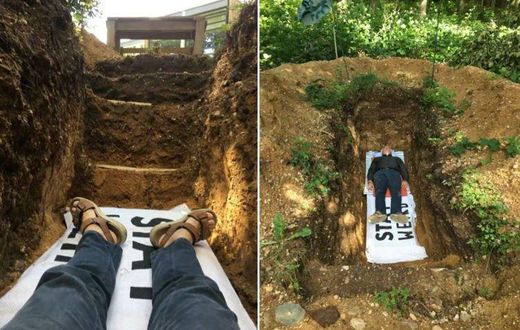 This university lets students lie in “purification grave” to reconcile with death (video)