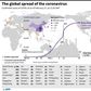 The global spread of the coronavirus