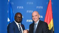 Kurt Okraku and FIFA President Infantino
