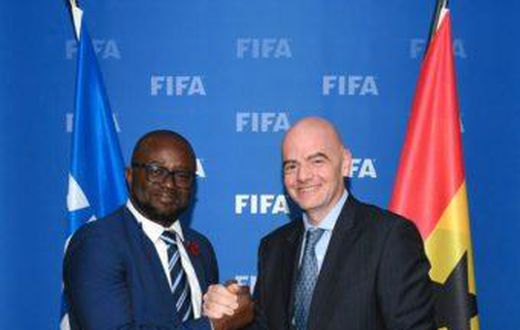 Kurt Okraku and FIFA President Infantino