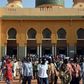 File picture of the Grand Mosque of Niamey, Niger's capital. Places of worship have been closed to prevent the spread of coronavirus -- a measure that has stoked anger in the deeply religious country