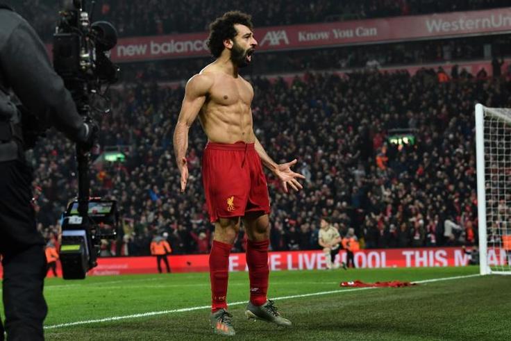 Mo Salah scored his first goal against Manchester United as Liverpool continued their march towards the English Premier League title