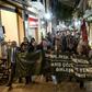 Cypriot demonstrators from both sides of the divided island marched in Nicosia to call for progress in reunifications talks