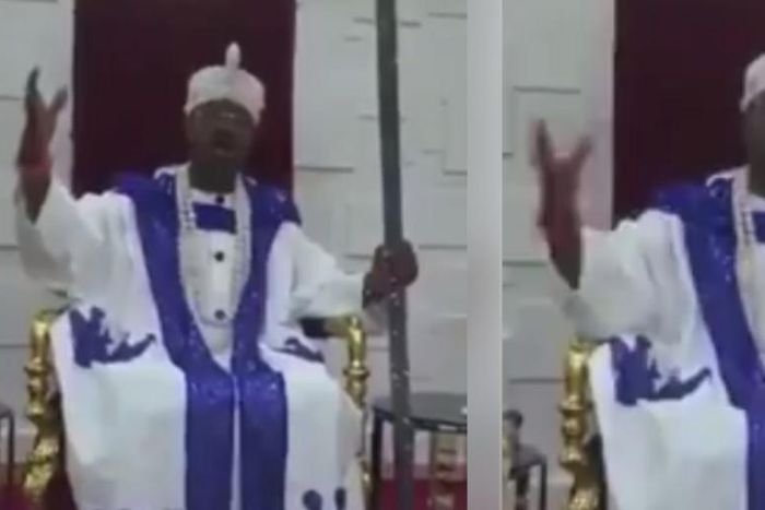 Nigerian king cries to God to take his life and spare the world coronavirus