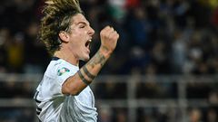 Nicolo Zaniolo scored his first ever goals for Italy in their final Euro 2020 qualifier in Palermo.