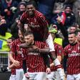 Ante Rebic (Front L) scored his first league goals for AC Milan with a brace against Udinese.