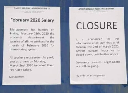 Ameen Sangari soap factory shuts down