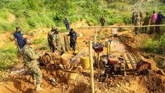 Galamsey: Gov’t says excavators seized by task force have vanished