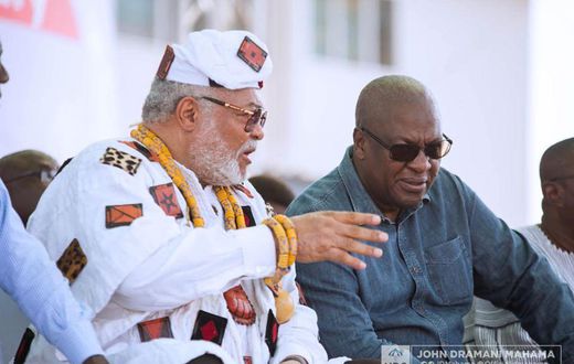 John Mahama with Jerry John Rawlings