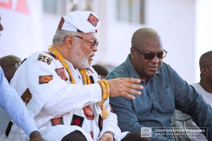 John Mahama with Jerry John Rawlings