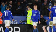 Harvey Barnes (C) scored the last goal in the Premier League on March 9 before it was put on hold due to the coronavirus crisis