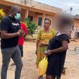 Dumelo donates to woman