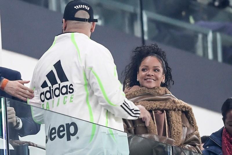 Rihanna watched the Juve vs Atletico Madrid game