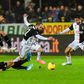 Argentine forwards Gonzalo Higuain (C) and Paulo Dybala (R) scored in the final quarter of an hour for a 3-1 win at Atalanta.
