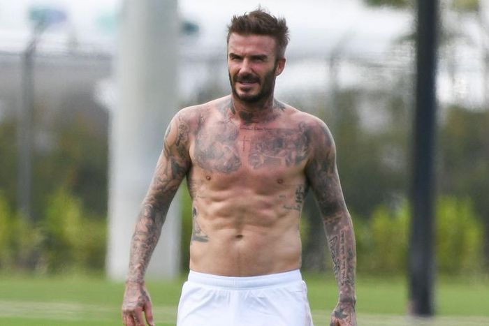 Ripped David Beckham Played Soccer in Miami