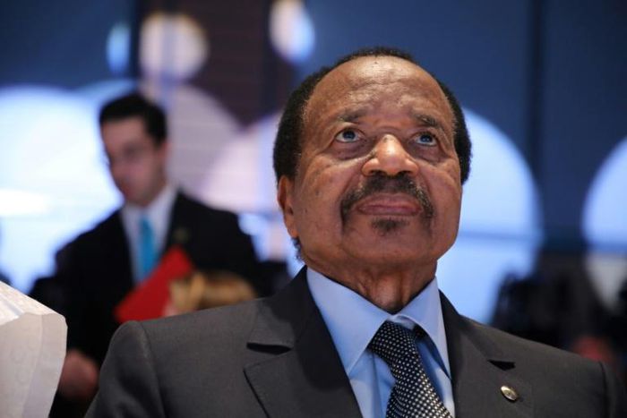 Cameroon President Paul Biya, shown here in 2019, has not addressed the nation since the first COVID-19 case was recorded a month ago