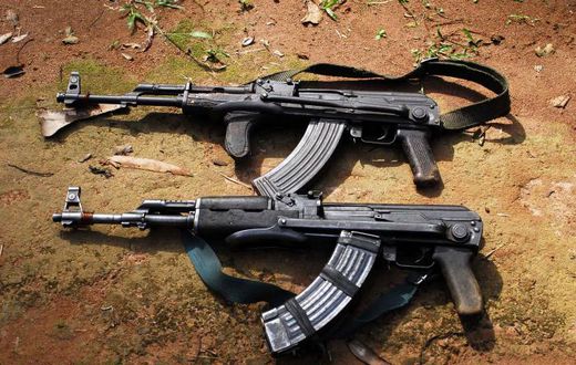 Two police officers shot dead, AK47 stolen